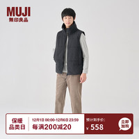 无印良品 無印良品 MUJI 男式 不易沾水 背心 休闲百搭纯色马甲马夹 AD02CC3A 黑色 XL