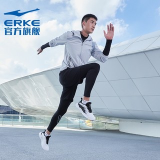 ERKE 鸿星尔克 跑步鞋男鞋舒适透气网革拼接撞色轻便慢跑运动鞋