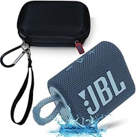 JBL 杰宝 GO 3 防水超便携蓝牙音箱套装,带 Megen 硬壳保护套(蓝色)