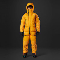 北面 男士羽绒服 保暖耐寒贴合灵活连体户外喜马拉雅登山羽绒服套装 橙色Summit Gold S