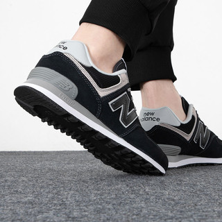 NEW BALANCE男鞋女鞋 运动鞋时尚复古慢跑鞋轻便缓震耐磨休闲鞋 ML574EVB-D/574系列/简约复古 39.5(脚长245mm)