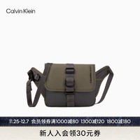 Calvin Klein Jeans24春季男士街头拼色卡扣翻盖单肩斜挎相机包HH3834 061-军绿拼灰 OS