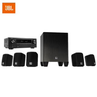 JBL CINEMA 510CN + 天龙X580 卫星影院5.1音响 音箱 家庭影院套装 蓝牙 壁挂音响 功放