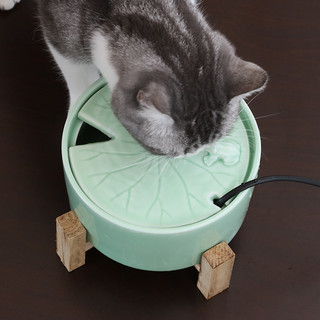 猫咪饮水机自动循环陶瓷静音喷泉流动喝水狗狗泰迪宠物喂水器