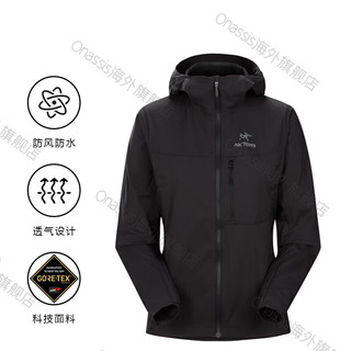 始祖鸟（ARC’TERYX）Hoody风壳纯色Logo印花拉链轻量防风连帽冲锋衣女款 菲卡棕_Fika XS