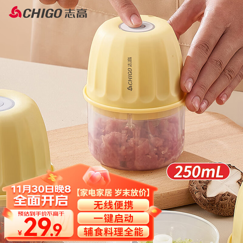 移动端：CHIGO 志高 辅食机婴儿 多功能绞肉机家用小型 250毫升TK-X50B