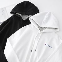 Champion 冠军牌女士卫衣小标草写印花套头连帽卫衣女潮流