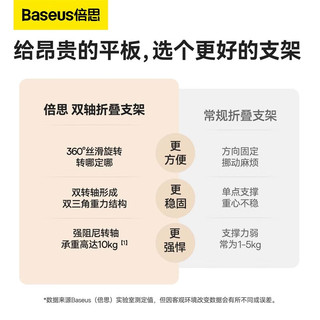 倍思 平板支架360°旋转手机支架桌面ipad懒人支架金属折叠追剧刷抖音直播华为苹果小米手机平板支撑架 