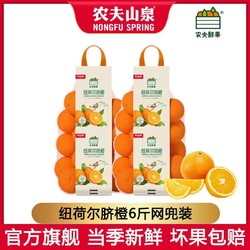 NONGFU SPRING 农夫山泉 橙子纽荷尔脐橙3kg网兜装 江西赣州当季新鲜水果