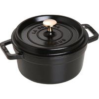 超值黑五：staub 珐宝 圆形黑色20 厘米双柄珐琅铸铁锅 La Cocotte Round 40509-487