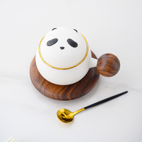 熊猫陶瓷泡茶杯茶水分离好物马克杯咖啡杯茶具杯子