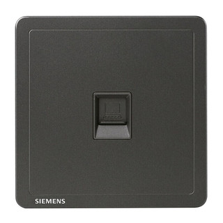 西门子(SIEMENS)开关插座 六类电脑插座面板 致典金属黑