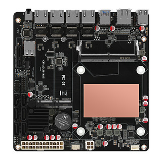 畅网N100/N305 NAS妖板/6个SATA3.0/双M.2/PCIE/ITX/4个2.5G网卡