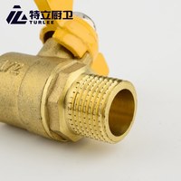 TURLEE 特立4分全铜镀镍加厚燃气蝶阀天然气阀门家用防爆开关蝶阀