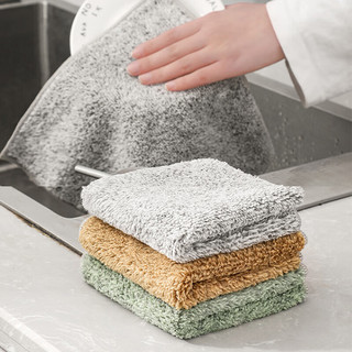 ESIKIN 洗碗布百洁布竹炭纤维抹布吸水厨房毛巾加厚擦桌子布