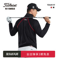 Titleist泰特利斯高尔夫服装男士外套TOUR FIT男装防风薄夹克外套 黑色 XL