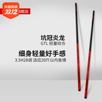 抖音超值购：金泉 炎龙GTL轻量综合钓竿28调碳素超轻超硬休闲台钓鱼竿手杆耐用