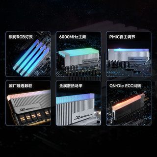 COLORFUL 七彩虹 CVN·银翼系列 DDR5 6000MHz RGB 台式机内存 灯条 32GB 16GBx2 C30