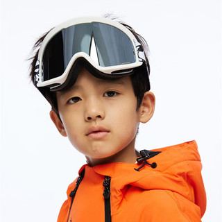 Flow Theory 儿童护目滑雪镜双层柱面防雾防紫外线滑雪专业防护装备男女儿童 银片大熊猫