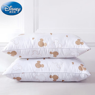 Disney 迪士尼 枕头纯棉枕芯纤维枕慢回弹（一对装）