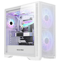 Great Wall 长城 隐刃H600W白色电脑机箱（0.8mm厚钢板/Type-C/双USB3.0/双20CM风扇位/前顶双360水冷位）