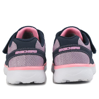 SKECHERS 斯凯奇 女中大童鞋秋季运动鞋轻便网面透气跑步鞋81358L-NVPK