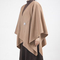 飞利浦（PHILIPS）“小云肩”电热披肩盖毯热敷暖肩暖身毯羊毛驼绒发热家用办公室 大地驼 驼绒