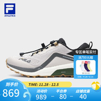 斐乐（FILA）男鞋3A LYNX 1+路跑鞋2023冬跑步鞋 银灰色/鱼子灰-SC 40.5