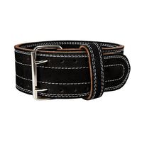 WONNY 健身运动护腰带 深蹲硬拉举重腰带男牛皮HY-001 黑色 S（腰围55-75cm）