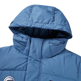 斯凯奇（Skechers）羽绒服男冬季长款外套锁温保暖 P423M125-0378哥本哈根蓝 S