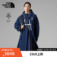 北面（The North Face）UE先锋设计拼色长款冲锋衣女硬壳外套户外保暖83PL 8K2/蓝色 S/155/80A