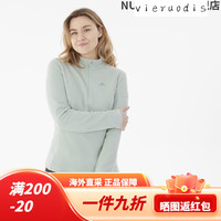                                                                                                                                                                                 迪卡侬（DECATHLON）抓绒衣男户外徒步运动保暖冲锋衣内胆秋冬摇粒绒外套女ODT1 半拉链  女款  绿色 2XL