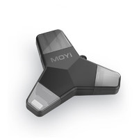 MOYi 墨一 USB3.0高速U盘安卓OTG苹果iphone手机固态电脑两用type-c四合一优盘金属u盘 晶刚黑 64G