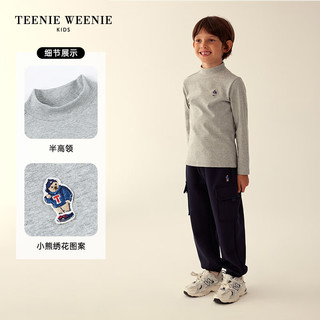 Teenie Weenie Kids小熊童装男童打底高领T恤 黑色 110cm