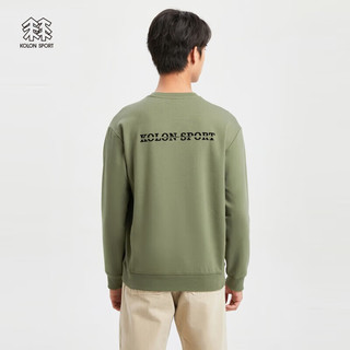 KOLON SPORT/可隆卫衣 男子户外圆领休闲运动长袖内搭 LHMT3WT757-KK 卡其 170/M