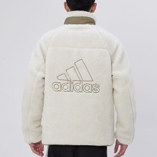 adidas 阿迪达斯 男装冬季训练运动服羊羔绒两面穿保暖夹克H20789 A/M
