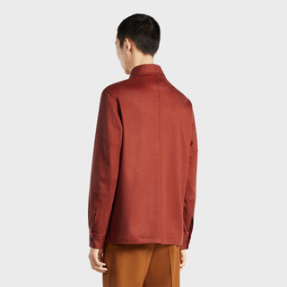 杰尼亚 Zegna）男士深红色 Oasi Cashmere 衬衫外套UCV46A6-SOT6-307-L