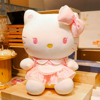 Hello Kitty 凯蒂猫公仔猫咪玩偶安抚毛绒玩具布娃娃靠垫枕头 男女孩女生闺蜜创意布娃娃陪睡觉抱枕 30cm洛丽塔KT粉色