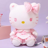 Hello Kitty 凯蒂猫公仔猫咪玩偶安抚毛绒玩具布娃娃靠垫枕头 男女孩女生闺蜜创意布娃娃陪睡觉抱枕 30cm洛丽塔KT粉色