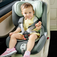袋鼠爸爸 白气球汽车儿童安全座椅9-36Kg(9个月~12岁） 安全座椅 文艺绿