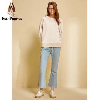 Hush Puppies【Color系列】暇步士女士秋趣味印花宽松运动居家卫衣WC-22520D 594云杉绿 M