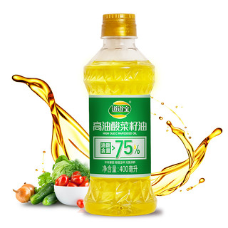 道道全 菜籽油高油酸400ml×1瓶油酸＞75% 压榨 一级 非转 营养