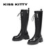 Kiss Kitty 白鹿同款 KISSKITTY2023秋冬新款长筒靴女厚底增高皮靴甜酷骑士靴