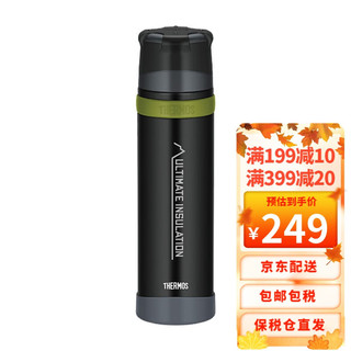 THERMOS 膳魔师 FFX户外运动旅行家用真空不锈钢大容量车载便携保温水壶 神秘黑色 900ML FFX-901(MTBK)