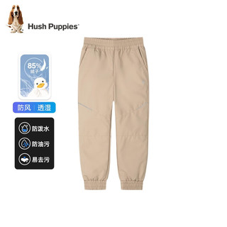 暇步士（Hush Puppies）童装男童女童羽绒裤子2023冬装儿童裤子保暖舒适三防黑科技 钻石黑 160cm（偏大一码）