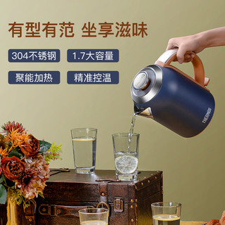 THERMOS 膳魔师 家用办公室电热水壶不锈钢电热水壶快烧水壶