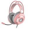 AJAZZ 黑爵 AX120 耳罩式头戴式有线游戏耳机 粉色 7.1USB