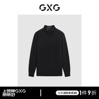 GXG男装 商场同款黑色高领线衫 冬季GEX11029474 黑色 185/XXL