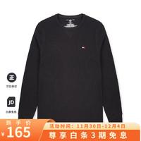 TOMMY HILFIGER 时尚潮流男士长袖T恤 黑色09T3585-001 M