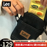 Lee 复古斜挎小包 深蓝色